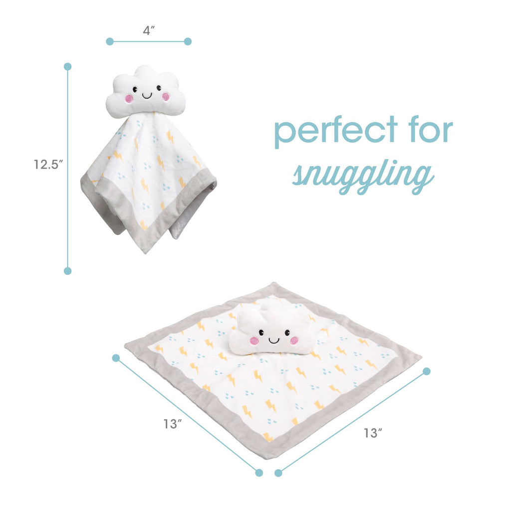 Pearhead Cloud Baby Security Blanket, Soft White Lovey for Newborns & Toddlers, Plush Snuggle Toy for Spring & Newborn Gifting, Gender-Neutral Baby Comfort Lovie