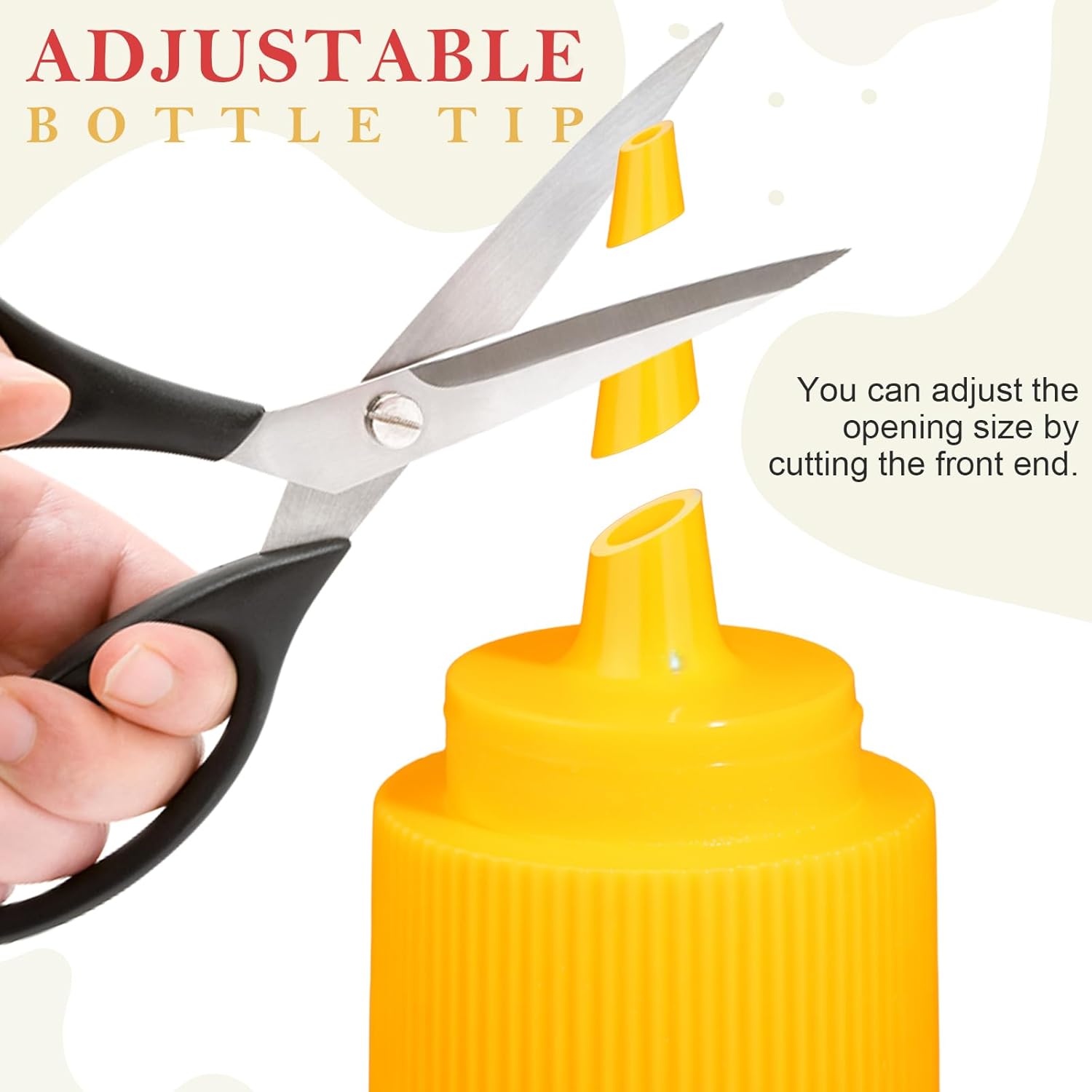 YGDZ Icing Bottle Set - 10 PCS Easy Squeeze Decorating Bottles for Cookies | 1, 2 & 4 Ounce Sizes