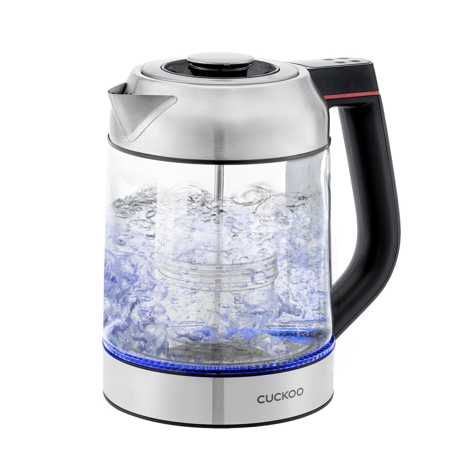 CUCKOO Electric Tea Kettle with Infuser, Glass Electric Kettle with Multi-Temperature Control, Easy to Read LED Lights, 1.7 Liter Capacity Tea Maker Pot (CK-G170BS)