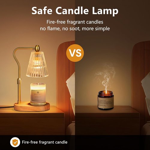 Engpure Candle Warmer Lamp - Adjustable Height with Timer & Dimmer | Perfect for Home Decor & Gifts