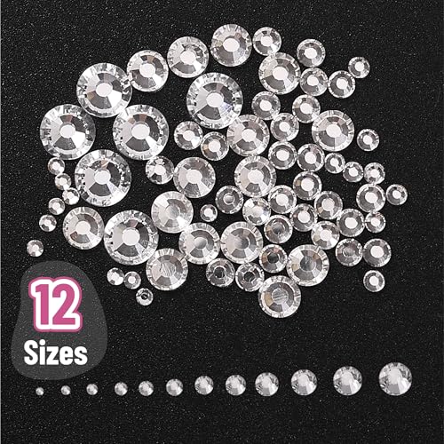 Mr. Pen Clear Flatback Rhinestones 2000 Pcs with Tweezer and Picking Pen