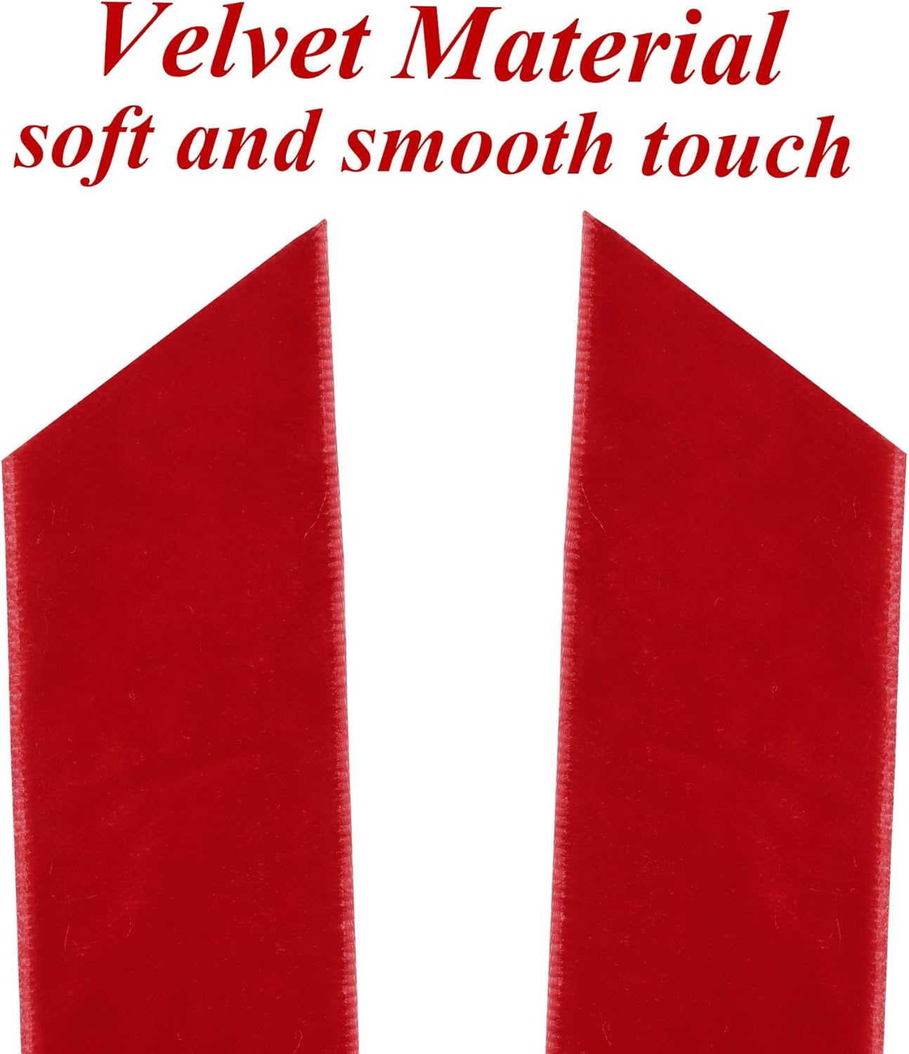 Regine Switzerland 12Pcs Red Velvet Ribbon Bows - 5in x 10in Christmas Tree Ornaments | Holiday Decor for Home & Party