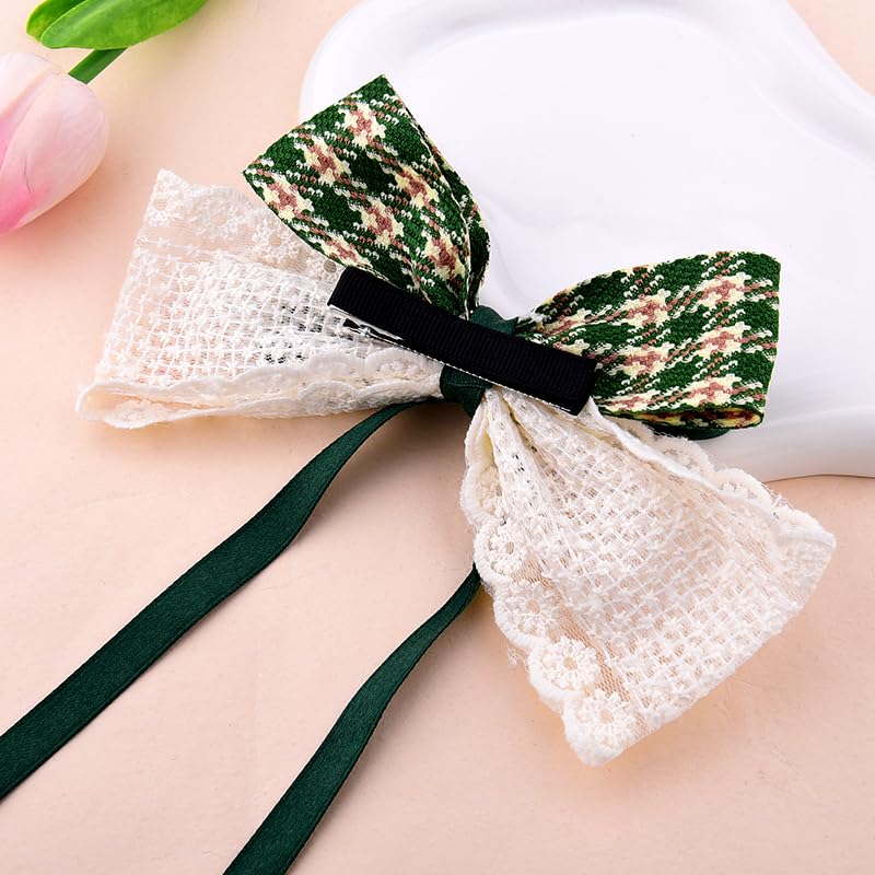 Christmas Plaid Hair Bow Clip Holiday Barrette for Women and Girls