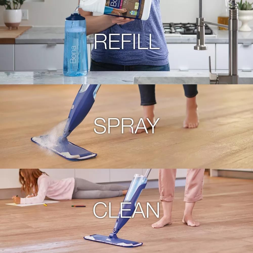 Bona Hardwood Floor Cleaner Refill - 128 Fl Oz | Effective Cleaning Solution for Wood Floors