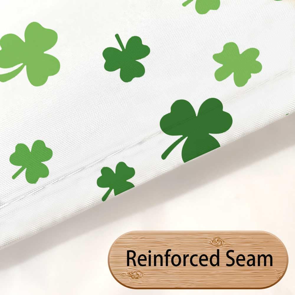 MDDGKH St Patrick's Day Shower Curtain Green Clover Leaf Shamrock Shower Curtains for Bathroom, Irish Decorations Fabric Home Decor Set with Hooks 71 x 71 Inch