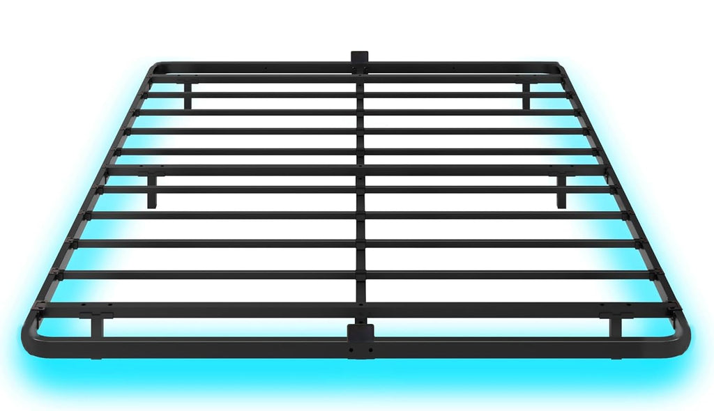 FSJianYi Queen Floating Bed Frame with LED Lights - Modern Metal Platform Bed Frame - Noise Free No Box Spring Needed and Easy Assembly,60W x 80L in