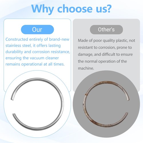 Commercial Vacuum Cleaner Aluminum Wand Ring for ProTeam Vacuums, Compatible with Cirrus CR9100/CR67C/CR77C & ProGrade P8000/P8500/P9000 Series - Durable Compression Rings 4-Pack