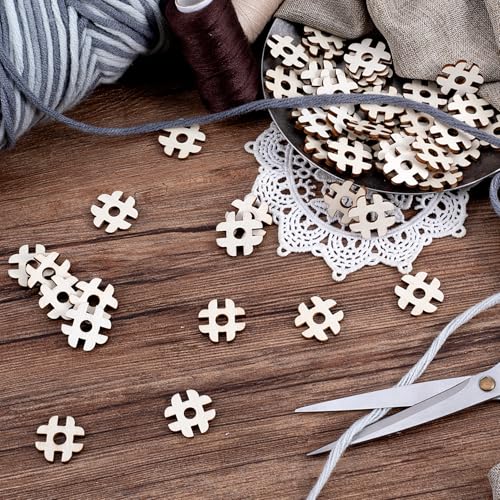 BEIQIYA 60pcs Wooden Hat Pom Pom Buttons, Removable Fasteners