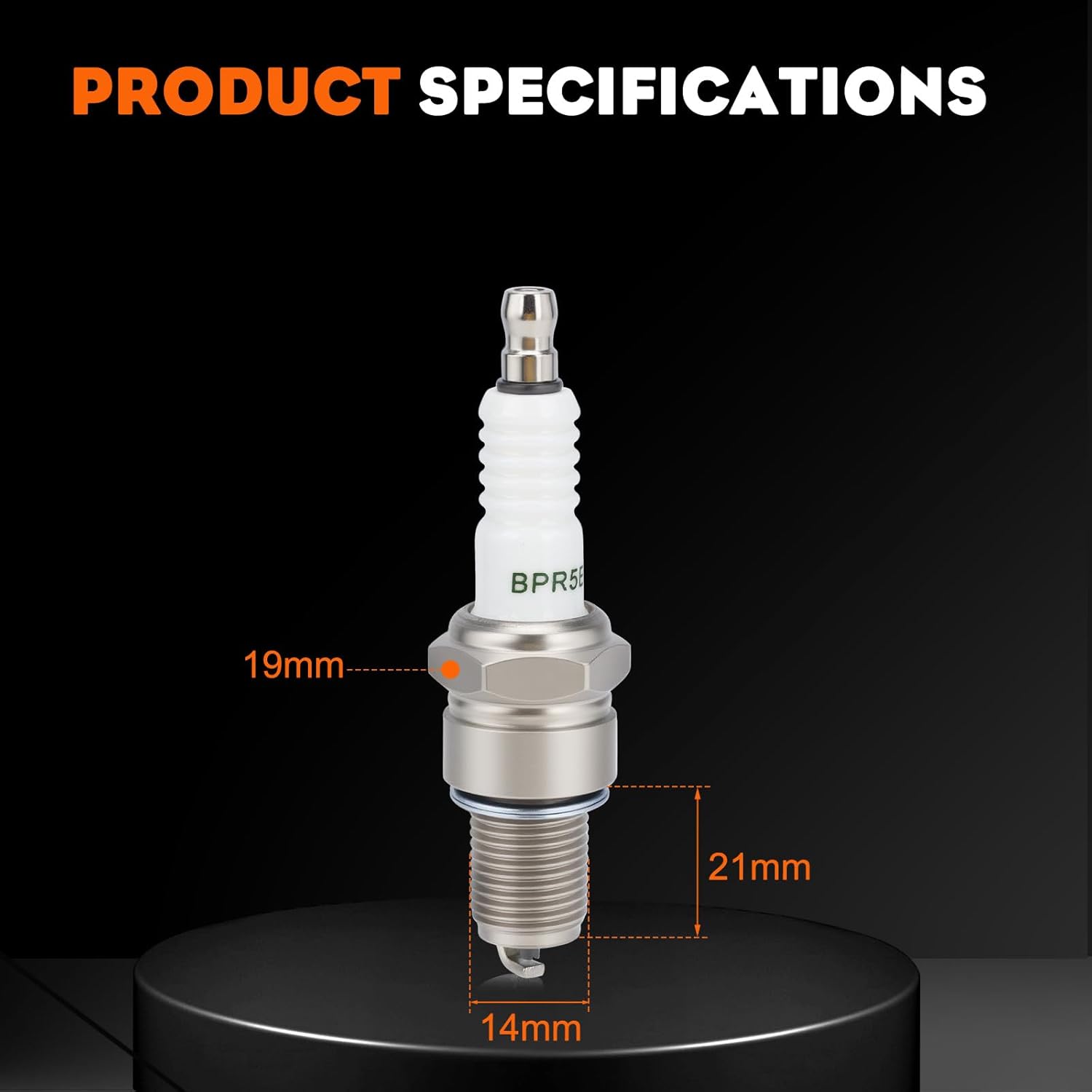 BPR5ES Spark Plug - High-Performance Replacement for NGK 7734 | Compatible with Honda 98079-55846 & 98079-55876 - 2 Pack