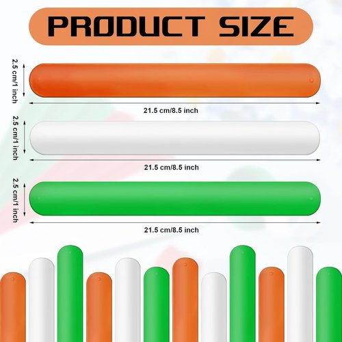 Charniol Wrapping Paper Roll Holder - 12 Silicone-Covered Metal Strips for Gift Storage | 1 x 9 Inch (Green, Orange, White)