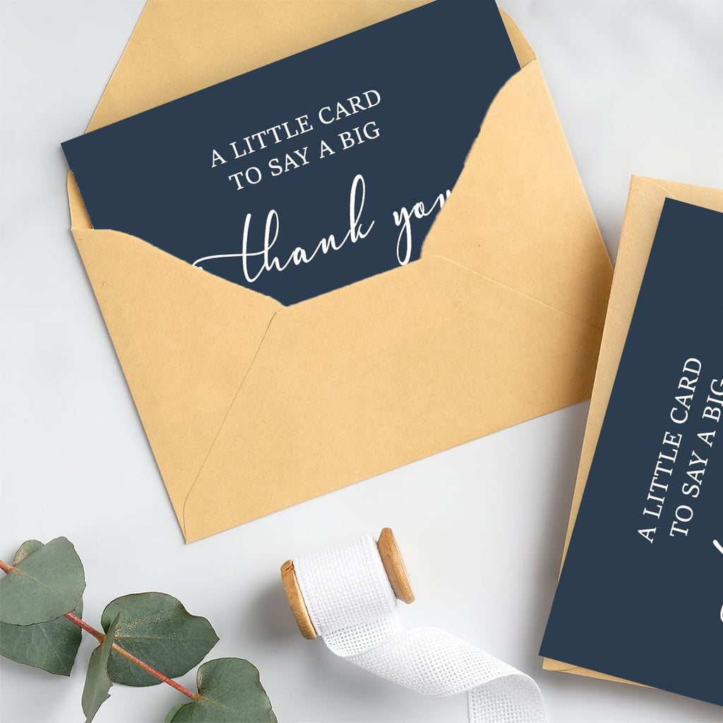 WowBefun 25 Pack 350GSM | Thank You Cards with Envelopes | Small Thank You Notes for Teacher, Graduation, Business, Holiday, and Christmas | Gifts | Teacher Appreciation Cards