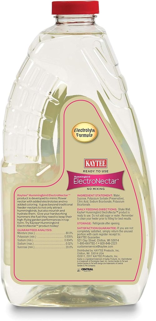 Kaytee Electro Nectar - Ready to Use 64oz | Hydrating Bird Nectar - 2 Pack