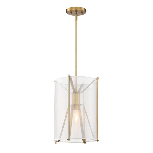 DESIGNERS FOUNTAIN Daybreak 1-Light Pendant Chandelier, Old Satin Brass, D223M-12P-OSB