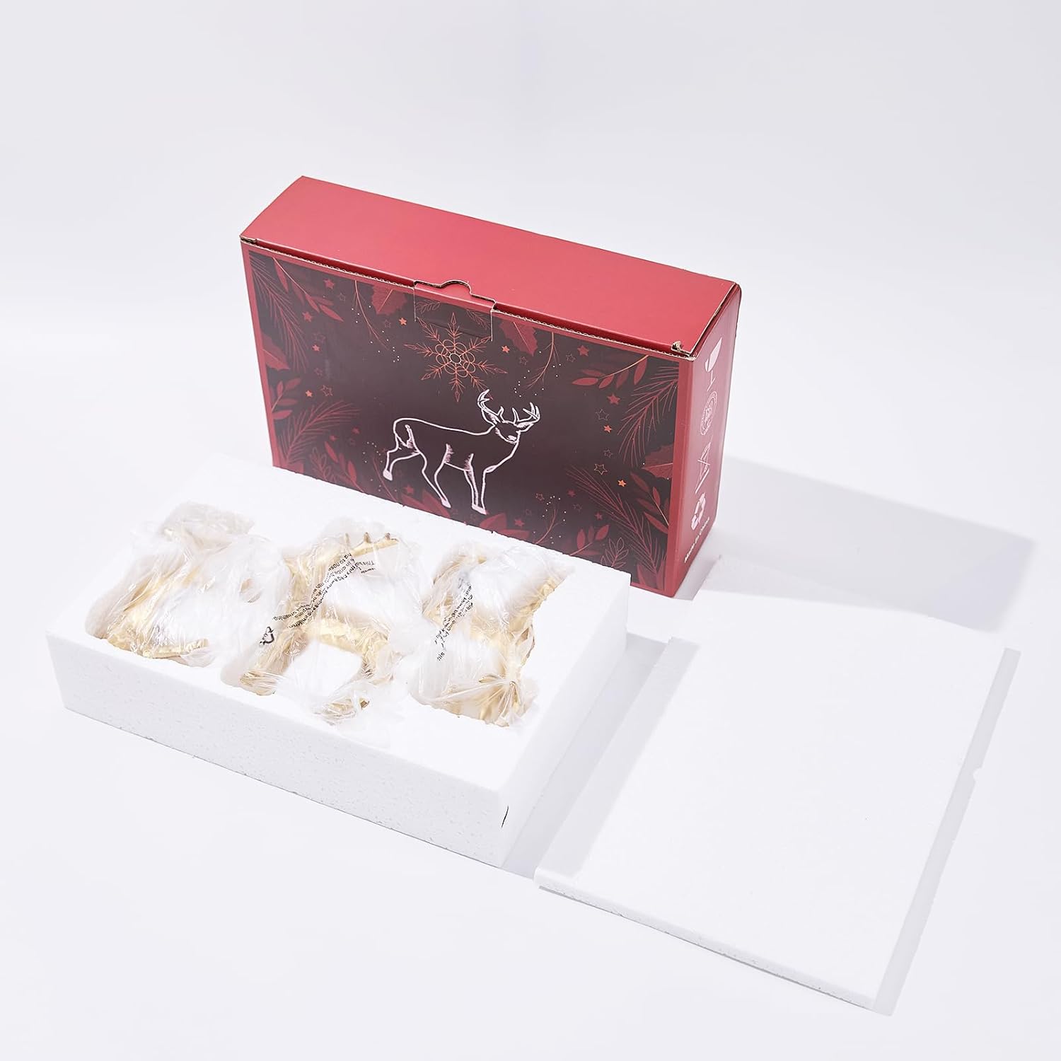 Regine Switzerland 3-Piece Resin Reindeer Figurines - Gold Christmas Tabletop Decor Set