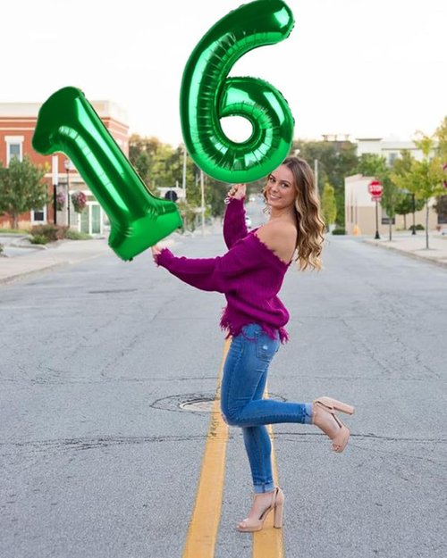 Foil 19 Number Balloons - Dark Green 40 Inch Birthday Decoration for 19th Celebrations