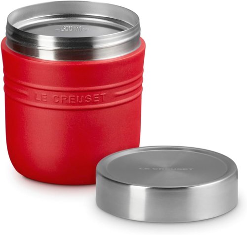 Le Creuset Stainless Steel Food Jar - 16 oz. | Portable & Stylish in Cerise
