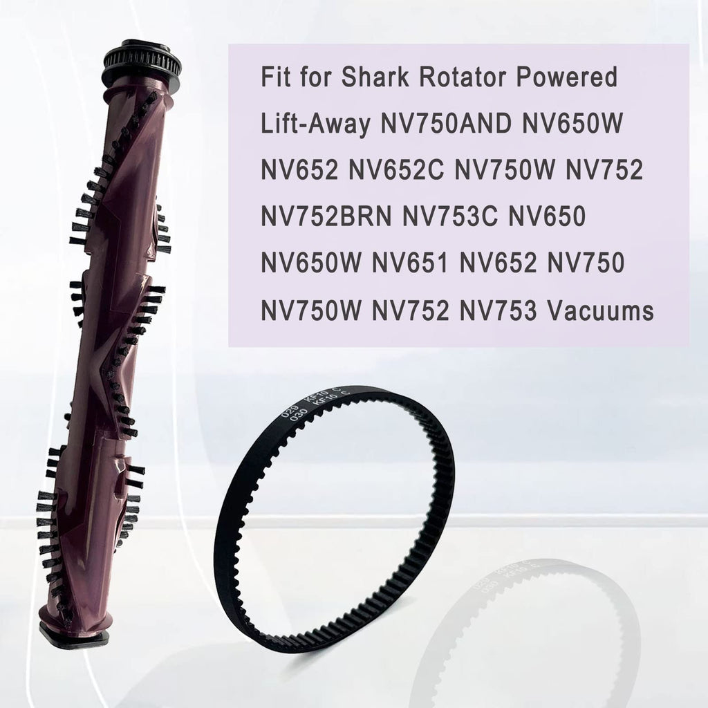 NV752 Replacement Brush+Belt Compatible for Shark Rotator Powered Lift-Away NV752 NV750 NV650 NV650W NV750AND NV652 NV652C NV750W NV752BRN NV753C NV651 NV750W Vacuums