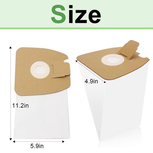 9 Pack MM Vacuum Bags Replacement for Eureka Mighty Mite Vacuum Bags, Eureka Mighty Mite 3670 and 3680 Series, Replaces Part # 60295, 60295A, 60295B 60295C, 60296 & 60297A