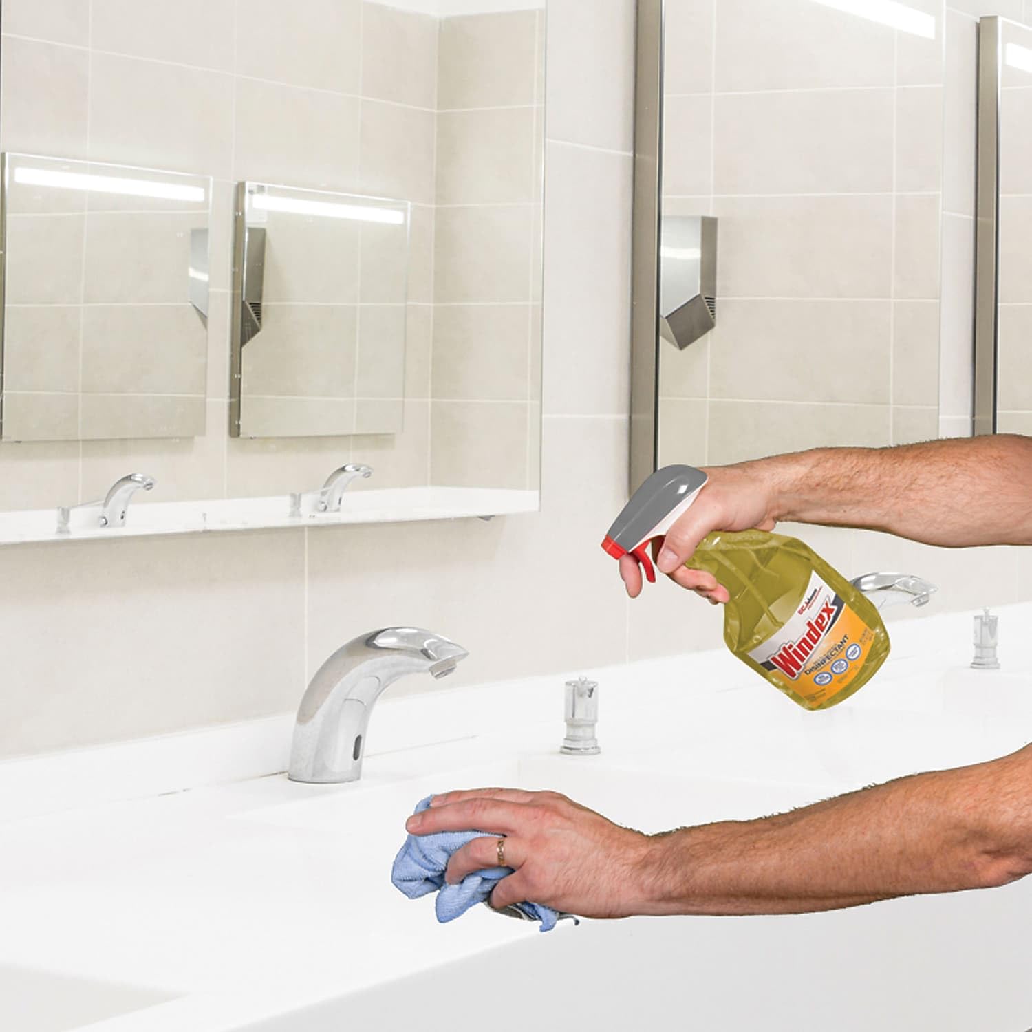 Windex Multi-Surface Disinfectant Cleaner, Citrus Scent, 32 oz Spray Bottle