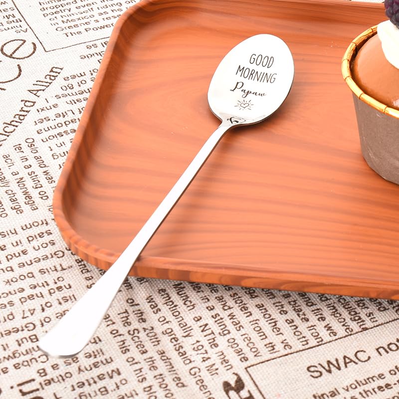 Engraved Stainless Steel Spoon for Grandpa Papaw Father's Day Gift