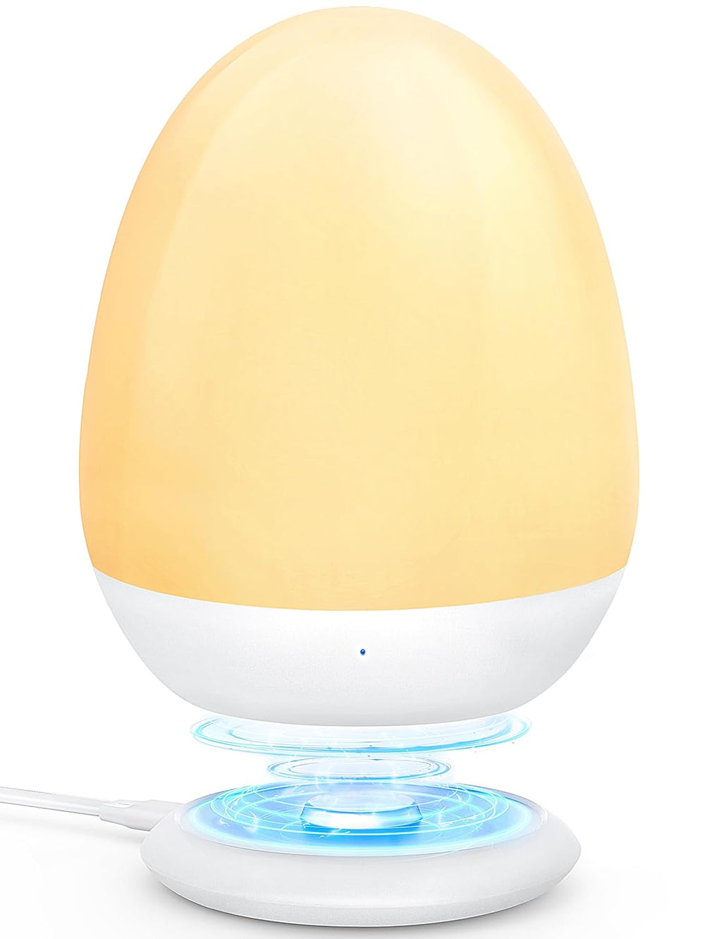 MediAcous Night Light - Dimmable Egg Lamp with Touch Control & Timer | Ideal for Kids' Nursery, 200H Battery Life