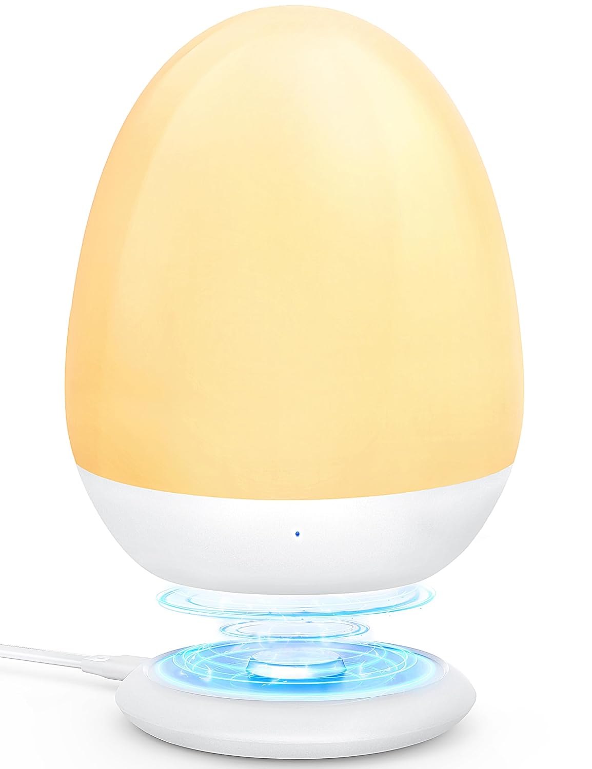 MediAcous Night Light - Dimmable Egg Lamp with Touch Control & Timer | Ideal for Kids' Nursery, 200H Battery Life