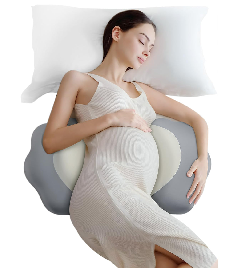 Memory Foam Pregnancy Pillows for Sleeping, Side Sleeper Maternity Pillow Support for Back Belly HIPS, Adjustable Wedge Pillow for Pregnant Women, Side Sleeping Pregnant Pillows with Pillowcase