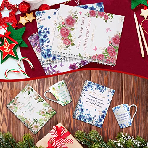 Christian Gift Set with Bible Verse Mugs & Journals - Religious Inspirational Gifts for Women