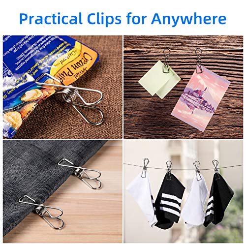 Heavy Duty Stainless Steel Clothes Pins - 28 Pack for Laundry