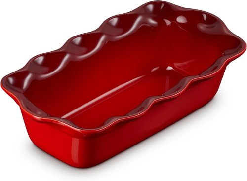 Le Creuset Stoneware Set - 9" Heritage Fluted Pie Dish & 9" Fluted Loaf Dish | Cerise Color