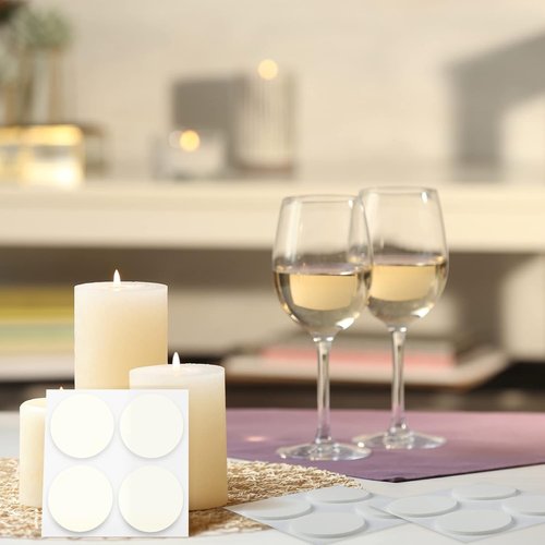 Geyee Candle Grips - 24 Pcs Adhesive Snugger Holders for Taper Candles | Perfect for Weddings & Holidays