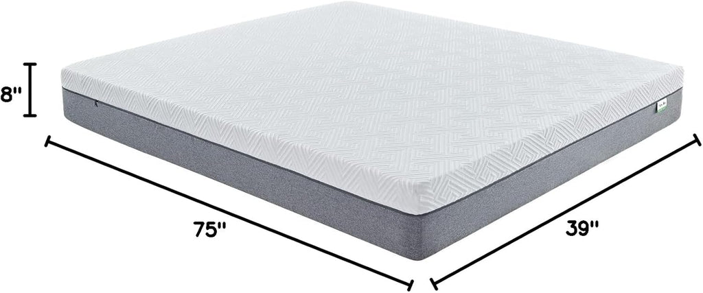 Novilla Twin Mattress - 8-Inch Gel Memory Foam for Pressure Relief & Plush Comfort | Bed in a Box