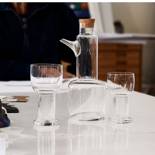 Kosta Boda Picnic 53 oz. Carafe with Cork Stopper.,