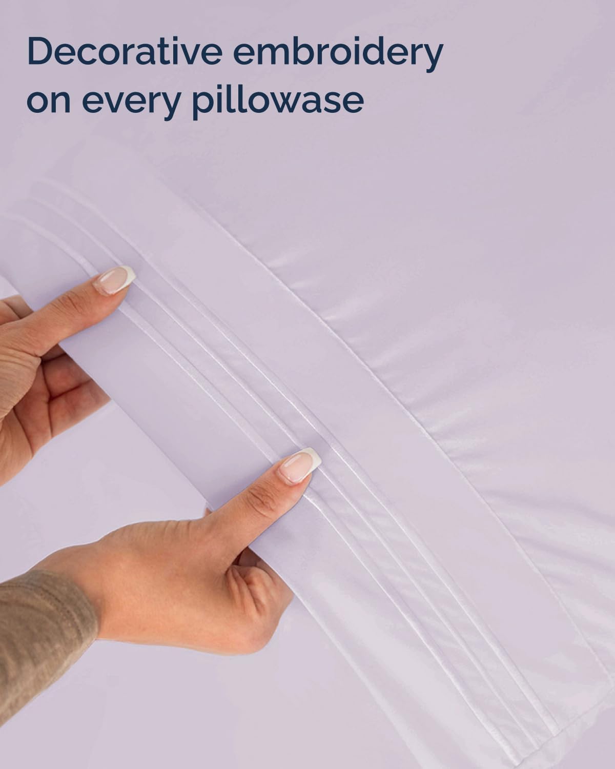 Skiennix Twin XL Sheet Set - Comfy Cooling Bed Sheets - Luxury Bedding in Light Lavender - Deep Pockets & Wrinkle-Free