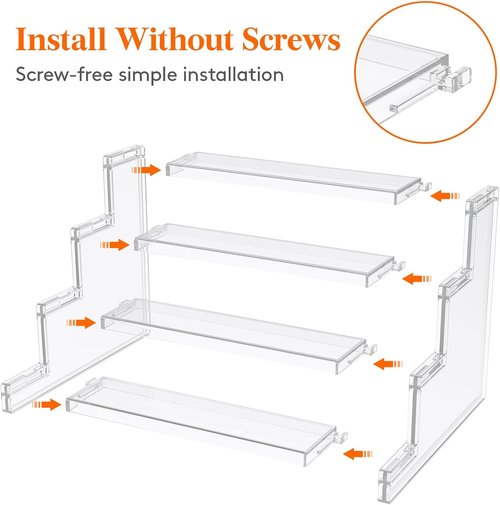 Lifewit Perfume Organizer - Clear Makeup Display Shelf for Vanity & Bathroom - 23 cm (9")