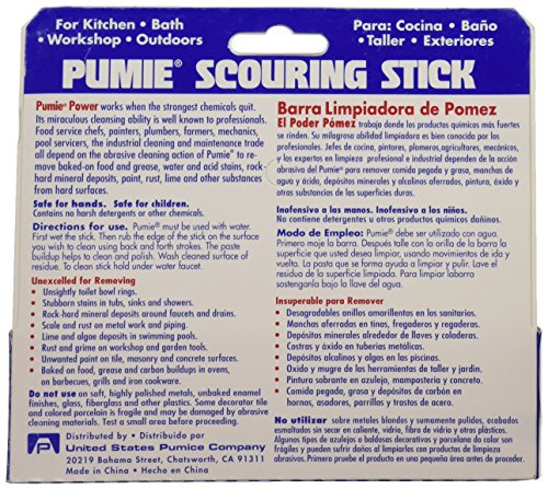 Pumie Heavy Duty Pumice Scouring Stick Cleaning Bar 2-Pack