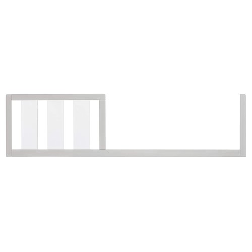 Evolur Acrylic Millennium 4 in 1 Convertible Crib Toddler Rail I Easily Coverts to Toddler Bed & I Acrylic Slats, Pebble Grey (702AC-PG)