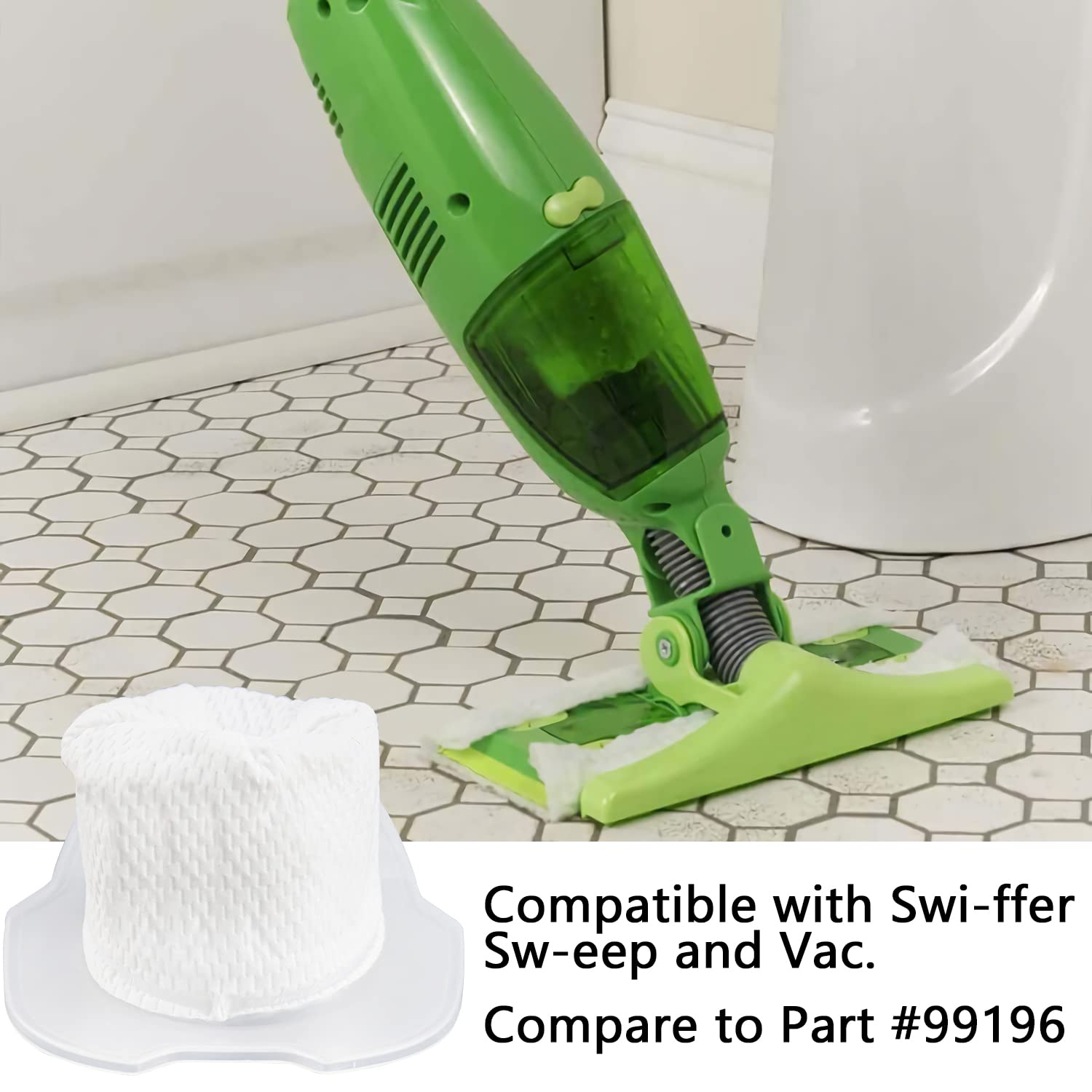 Filter Replacement For Swi-ffer Sw-eep and Vac Replaces Part #99196 Compatible Model Number # 370000617 (Pack of 12) By Improvedhand