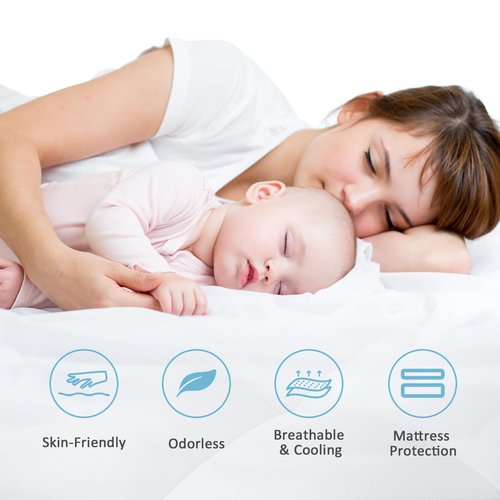 King Size Dual Layer 4 Inch Memory Foam Mattress Topper, 2 Inch Gel Memory Foam, 2 Inch Cooling Pillow Top Mattress Topper Cover, Soft Fluffy & Pressure Relief & Medium Support