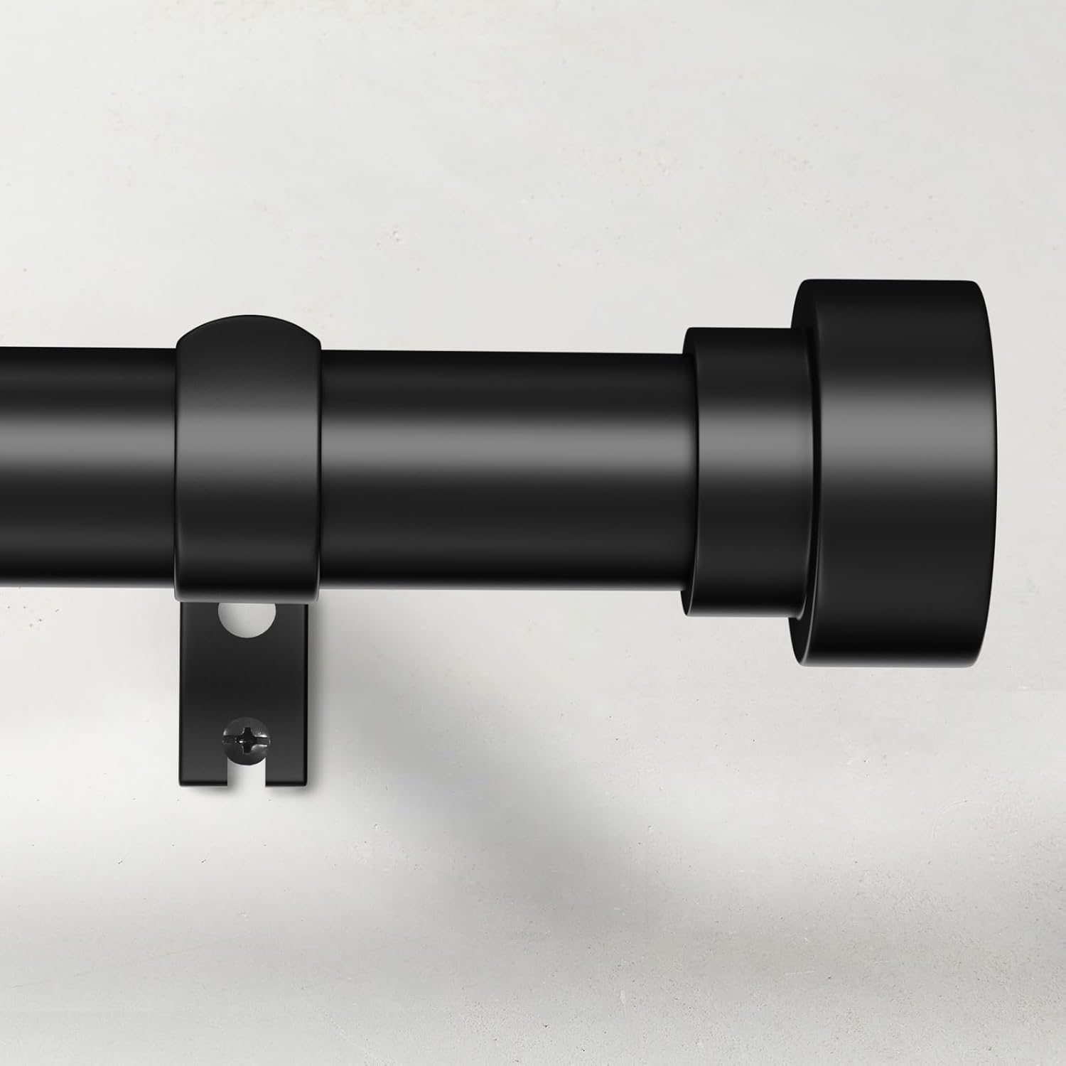 Time Forest Black Curtain Rods - Adjustable Heavy Duty Design for Windows 32 to 120 Inches | Modern Style