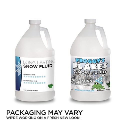 Froggy's Flakes Snow Machine Fluid - Long-Lasting 1 Gallon Formula with 75+ Feet Float/Drop