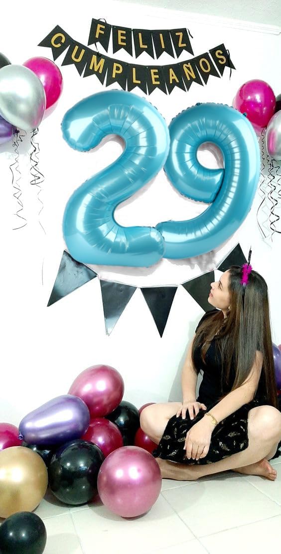 Pastel Blue 40-Inch Number 8 Balloon by [Brand Name] - Perfect for 8th Birthday Parties & Celebrations