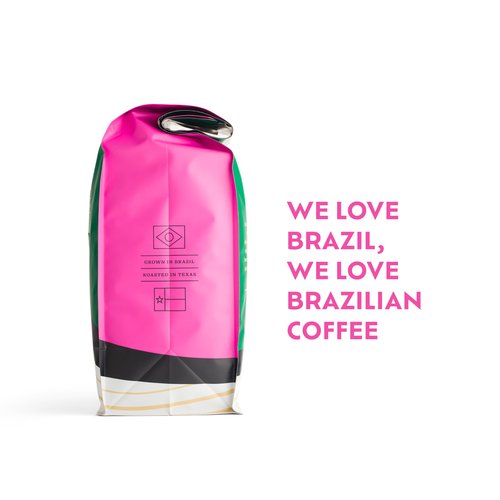 Casa Brasil Samba Blend Whole Bean Coffee – Medium Dark Roast – Chocolate, Toasted Almond, and Malt – Brazilian Specialty Coffee – 5lb Bag