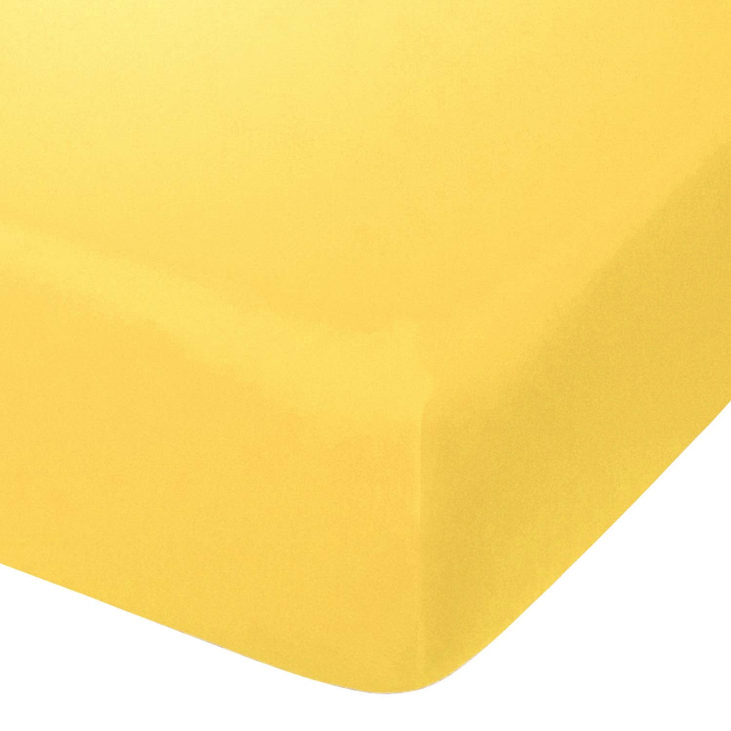 NTBAY 100% Brushed Microfiber Fitted Crib Sheet - Super Soft & Cozy | 28x52 Inches, Yellow, Unisex