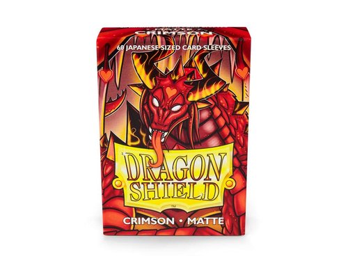 10 Packs Dragon Shield Matte Mini Japanese Crimson 60 ct Card Sleeves Display Case