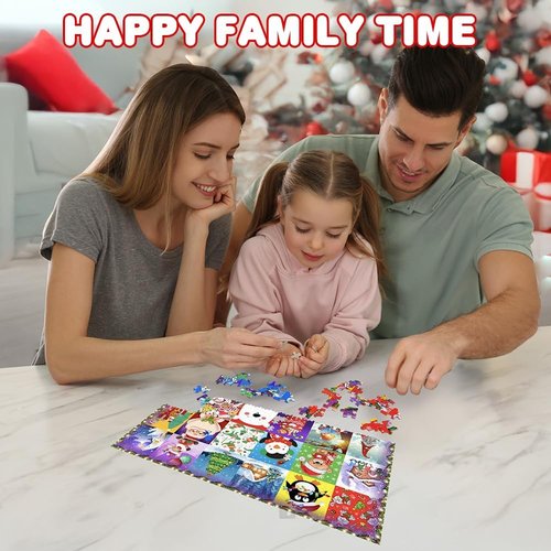 ArtCreativity Christmas Advent Calendar Puzzle | 1000-Piece Jigsaw with 24-Day Countdown for Kids