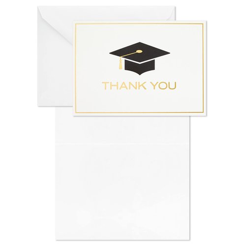 Hallmark Graduation Thank You Cards Bulk, Graduation Cap (40 Thank You Notes and Envelopes)
