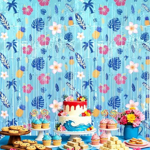 Pink Blue Cartoon Birthday Backdrop 2 Pack 3.3 x 6.6 Ft