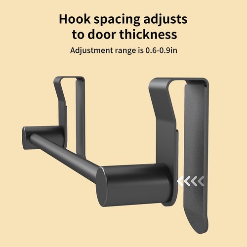 YUMORE Matte Black Over Door Towel Rack, Stainless Steel Over Cabinet Cupboard Towel Bar Kitchen Bathroom Towel Holder, Storage Dish Towel Holder, 2 Pack,