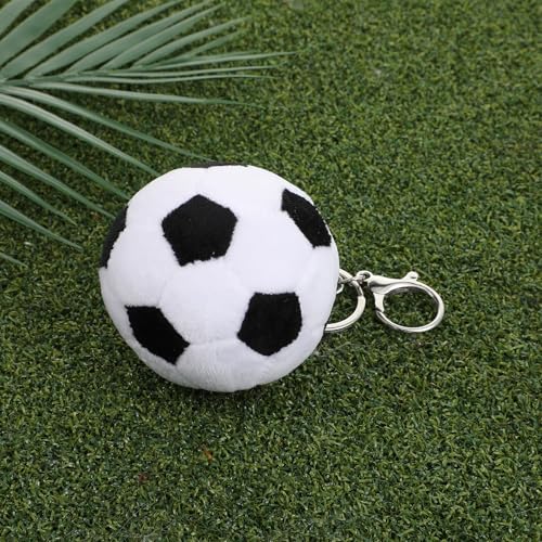 Plush Soccer Ball Keychain - Soft 7cm Football Backpack Charm (3 Pack)